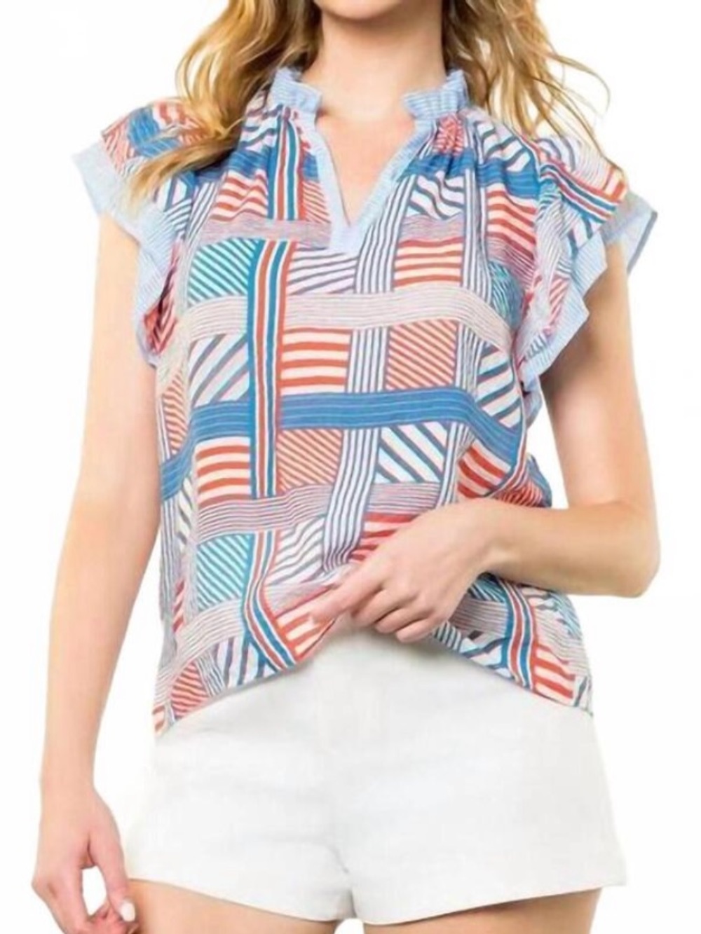 THML Lisa Patchwork Striped Top